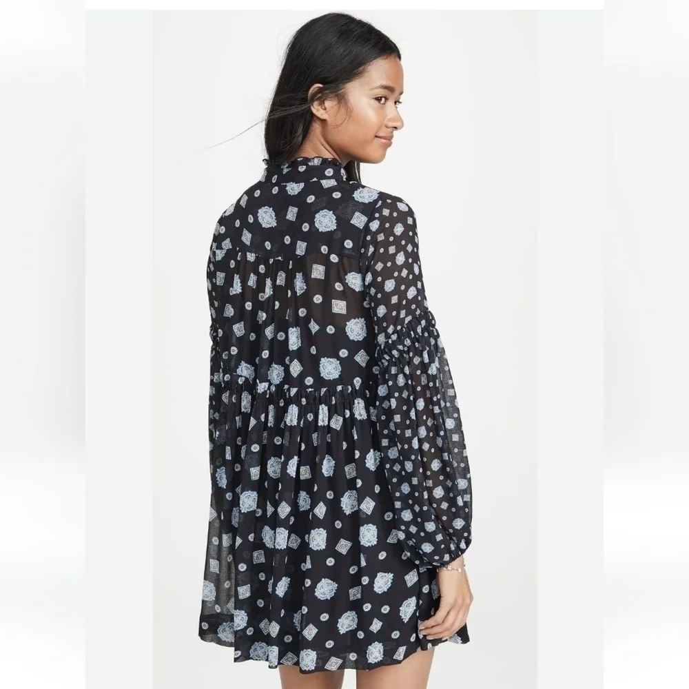 Free People Turn Turn Mini Dress Black Size XS